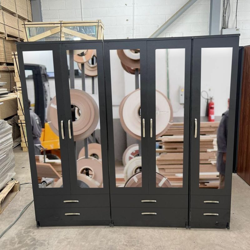 Classic 5 door mirrored wardrobe with 5 mirrors and 6 drawers 1 Classic 5 door mirrored wardrobe with 5 mirrors and 6 drawers