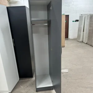 mirrored black wardrobe